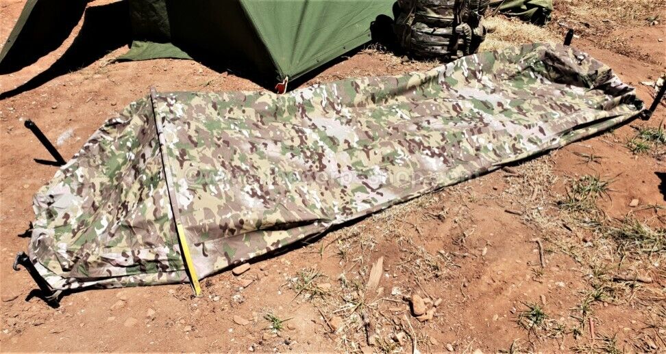 MULTICAM BIVY BAG WITH INSECT SCREEN + POLESLEEVE BREATHABLE