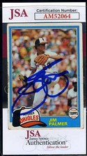 Jim Palmer Cards, Rookie Cards and Autographed Memorabilia Guide 36