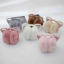 Fluffy Ear Muff for Women Plush Foldable Earmuffs Kids Cold Weather Ear Warmer