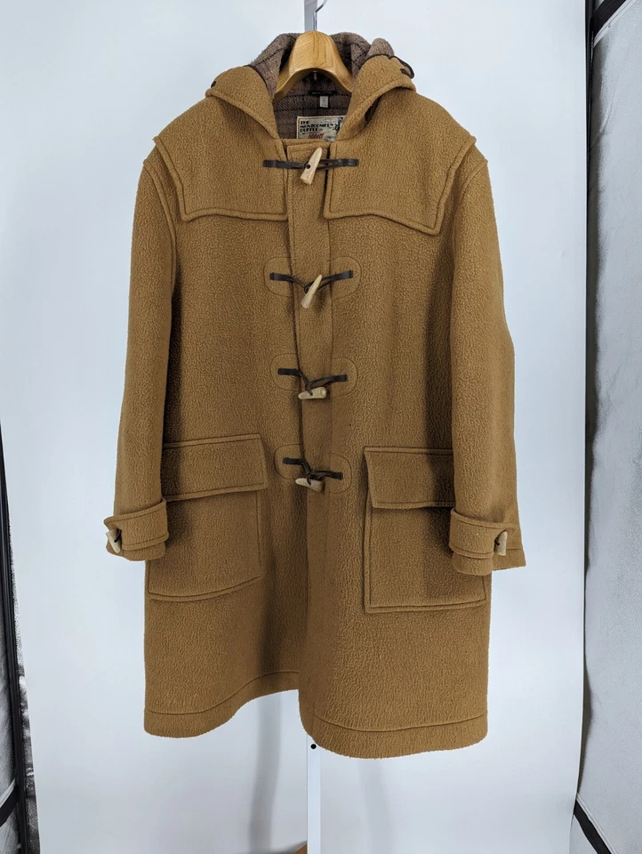 Chaqueta de lona The Montgomery de Tibbett England Horn Toggle línea de franela con capucha Foto 2 de 4