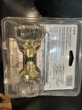 4 Sets Of Vintage Polished Brass Glass door knob Set With Spindle