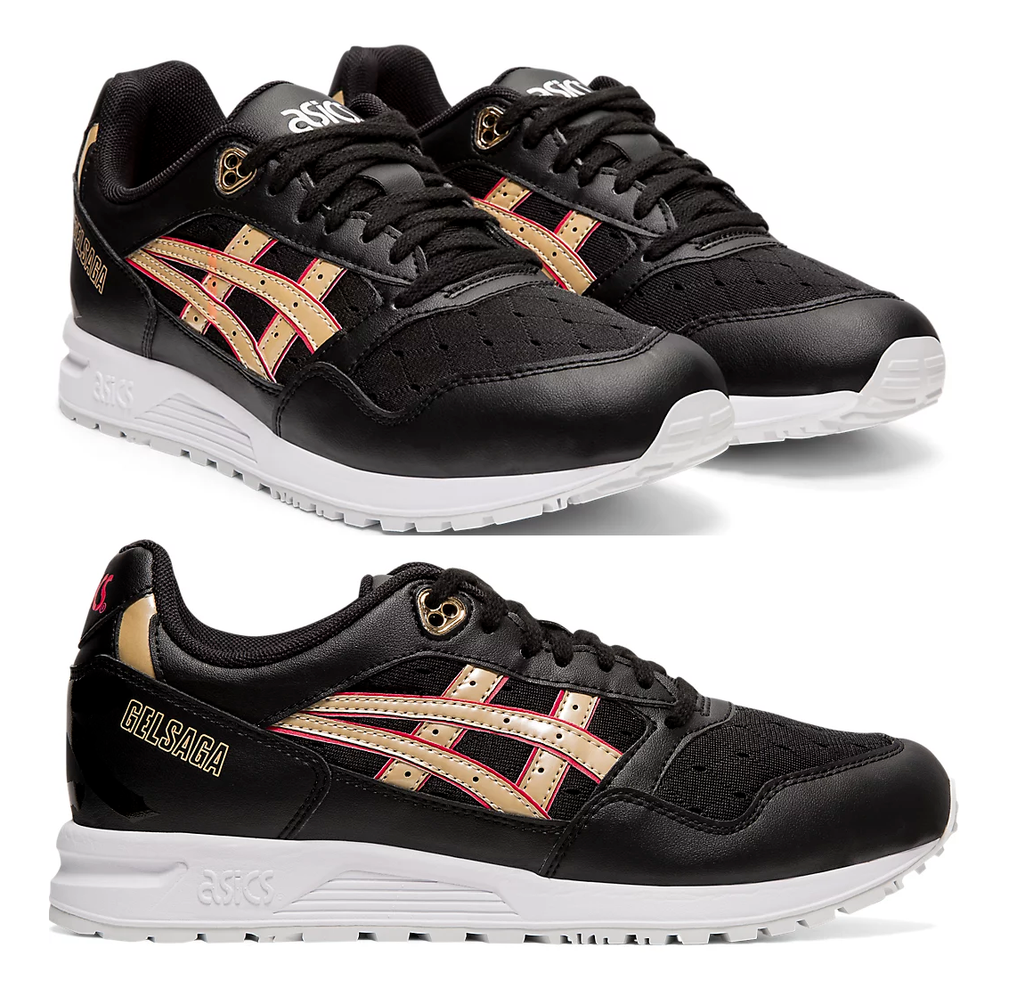 ASICS GEL-SAGA Black/Frosted Almond 1192A171-001 WOMEN'S RUNNING