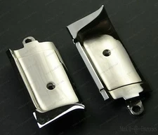 1961-63 Lincoln Continental Trunk Lid Corner Molding Ends PAIR BLEMISHED