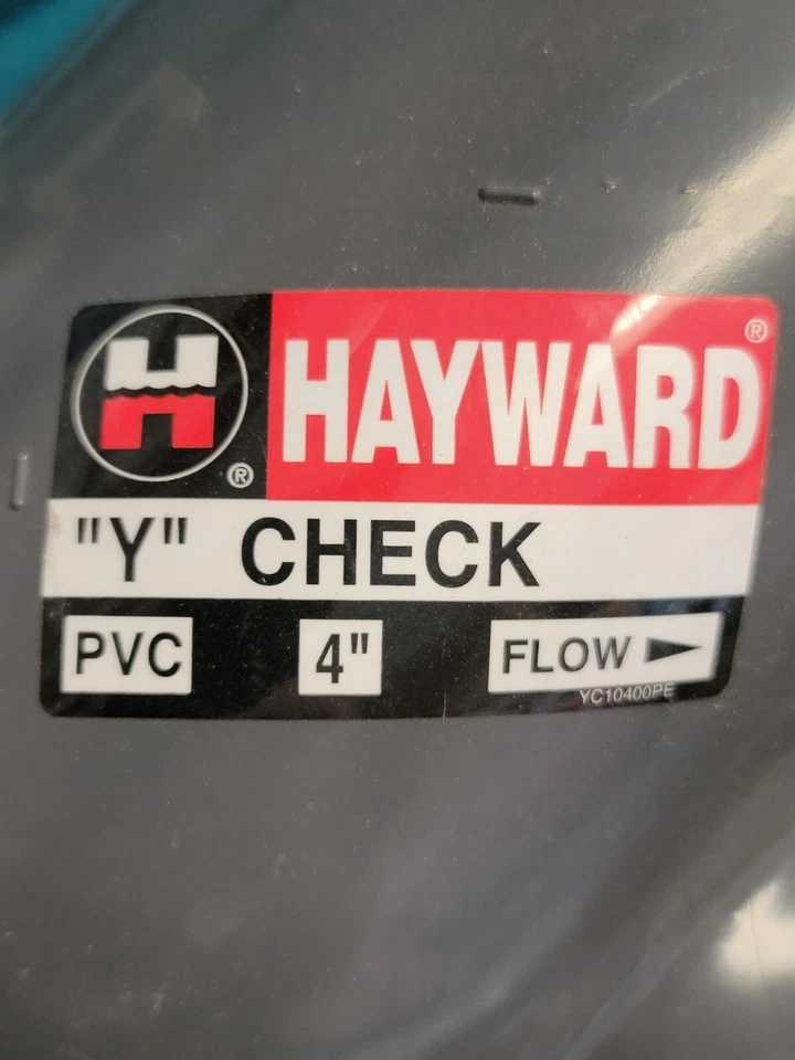 HAYWARD YC10400PE 4 英寸 PVC Y 止回阀双联盟 — 第 2/4 张图片