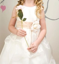 CLOSEOUT FLOWER GIRLS WEDDING PAGEANT IVORY DRESS SIZE 2