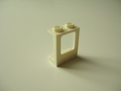  Lego Window  1 X 2 X 2 with one hole in bottom, White, with glass panes, 10x