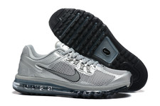Nike Air Max 2013 Men's Grey and Silver Air Cushioned Shoes