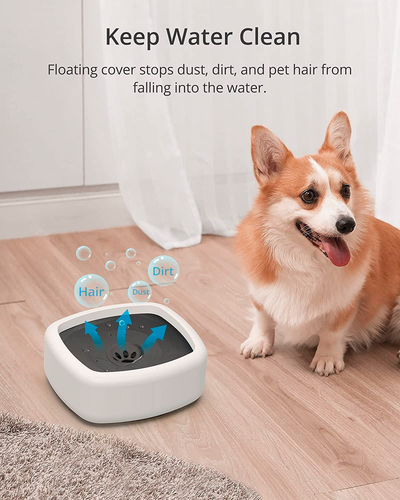 Abbeveratoio Automatico per Cani Capacità 1,3L Ciotola Acqua Antigoccia per Cani - Foto 7 di 12