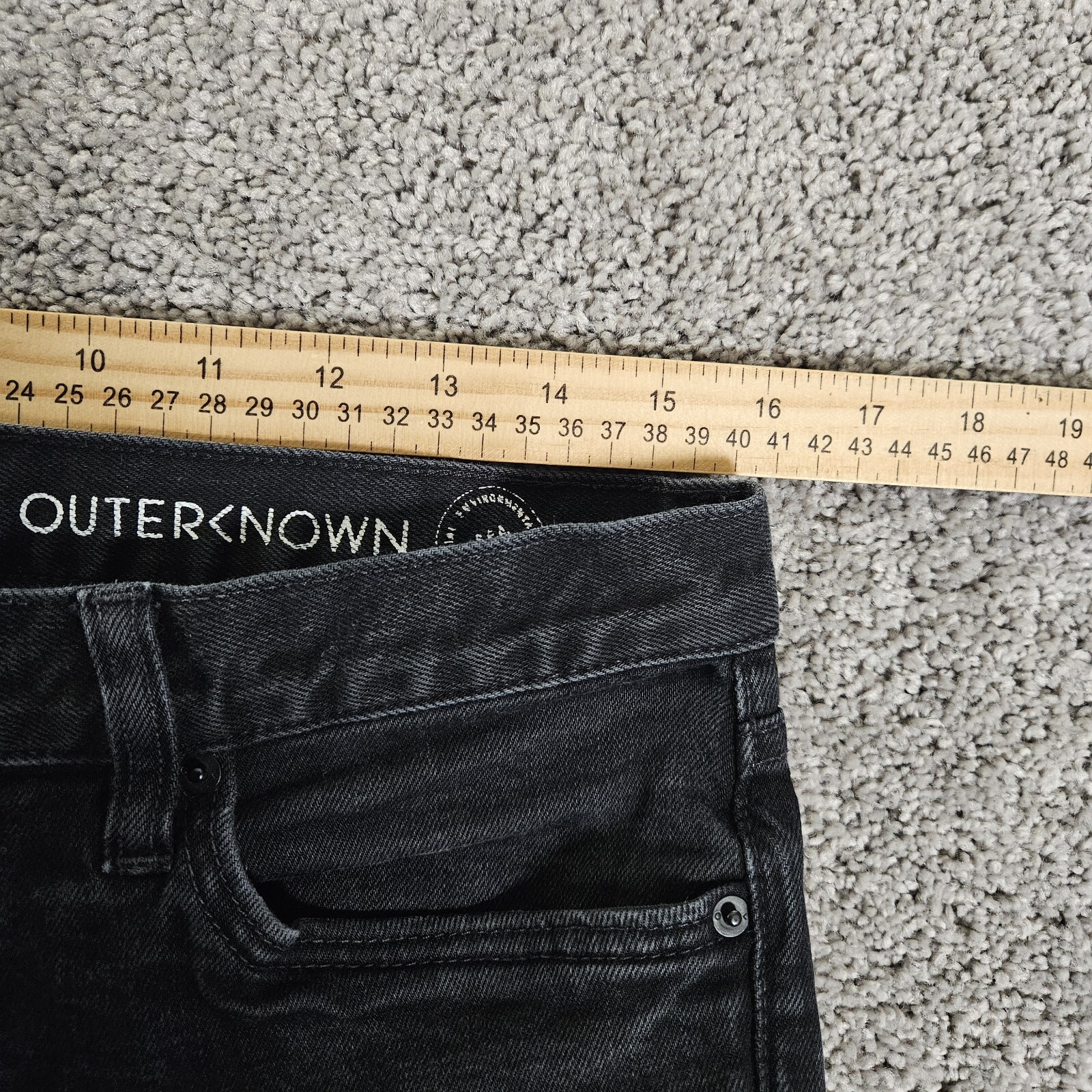 Outerknown Sea Jeans Men's 32X30 Ambassador Slim Straight Black Denim Faded eBay