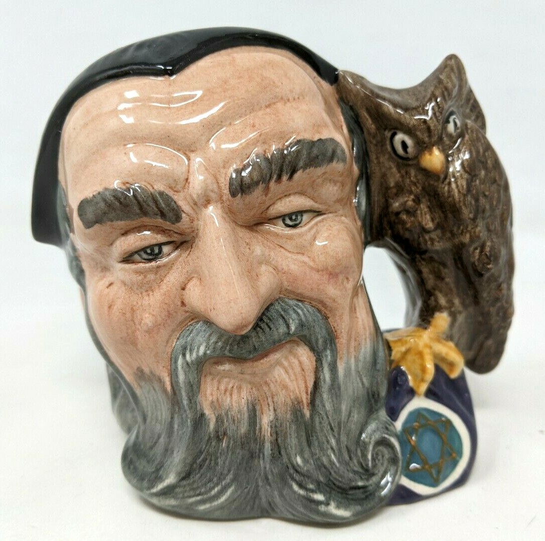 VTG 1959 Royal Doulton Porcelain Merlin Wizard Owl D6536 4 VTG 1959 Royal Doulton Porcelain Merlin Wizard Owl D6536 4