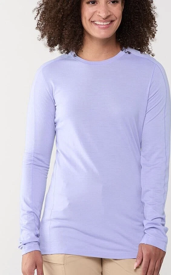 REI Co-op Merino 185 Long Sleeve Base Layer Top Women's NWT Small color purple