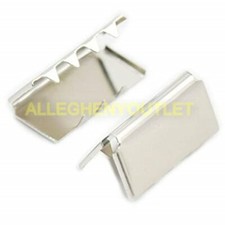 QTY 600 Nickel Military Belt Buckle End Tips for Cotton Webbing - 1.25 Inch NIB
