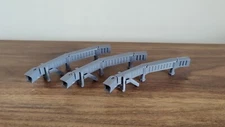 3x WIDEBODY AIR JET BRIDGE Gates Grey/White/Black 1:400 Scale Airport Diorama