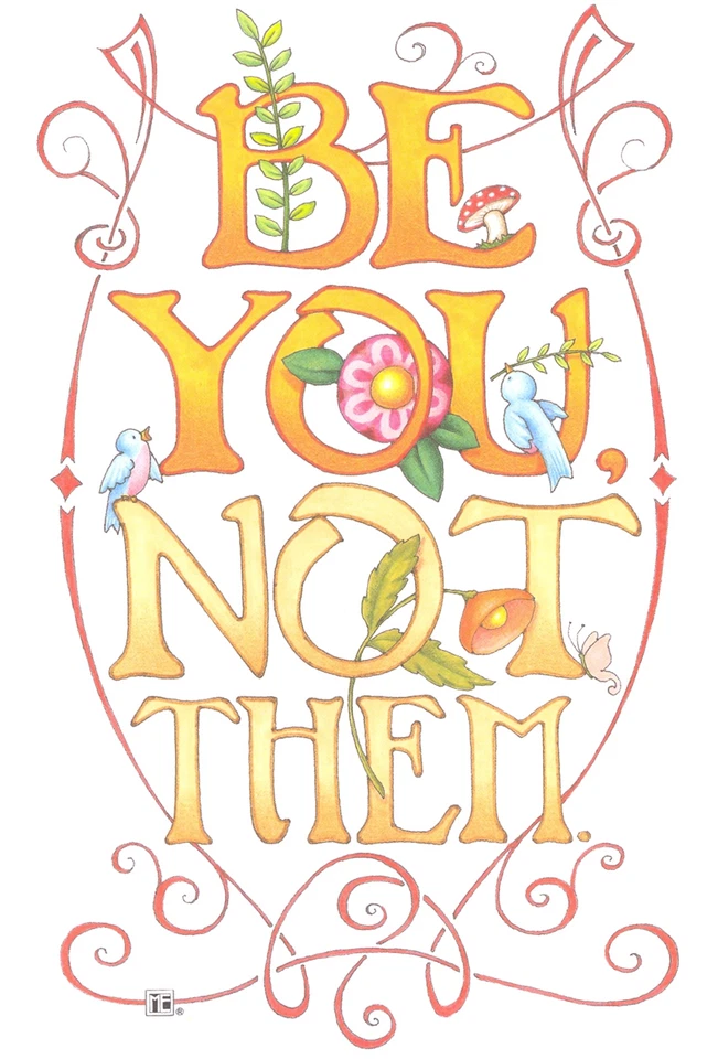 MARY ENGELBREIT PAPERWORKS Mary Engelbreit-BE YOU NOT THEM-Blank Greeting Card w/Envelope-NEW!