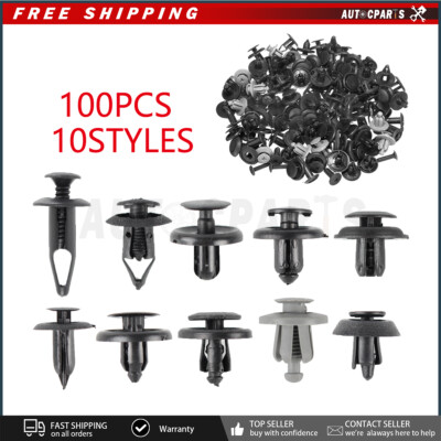 100pcs Bumper Fender Screw Rivet Fastener Clip For Toyota Camry Corolla RAV4
