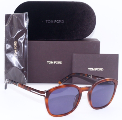 NEW TOM FORD TF 1020 53V JAYSON HAVANA W/BLUE LENS AUTHENTIC 
