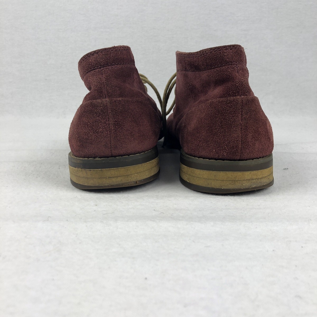 Calvin Klein Wilson Dark Red Suede Ankle Chukka Boots Men