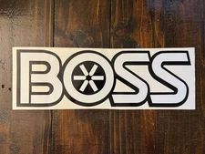 Boss Snowplow Plow Replacement Sticker Decal White & Black 12"-30"