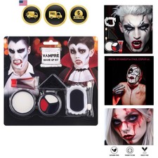 Halloween Makeup Set Face Paint Fake Blood Vampire Fangs Costume Party