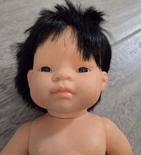 Miniland Doll 15'' Asian Boy - Made in Spain, Anatomically Correct