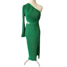 Billy J Green One Shoulder Long Sleeve Cutout Evening Dress New - Size 6