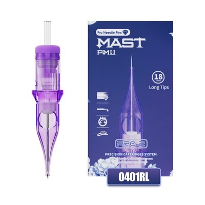 Tattoo Needle Cartridges 0401RL 20Pcs - 0.18mm Ultra Fine Line Round Liner, 1...