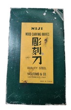 Juego de cuchillos para tallar madera Yasutomo herramientas para tallar madera estilo japonés estuche original de colección