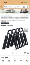 Grip Strength Trainer 4 Pack,50LB-200LB Metal Hand Grip Strengthener,Non-Slip...