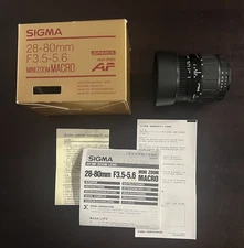 Sigma 28-80mm F3.5-5.6 Mini Zoom Macro Aspherical High Speed AF Great