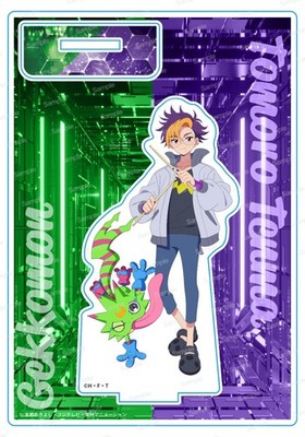 Digimon Beat Break Acrylic Stand Growing Dawn Tomorrow Tenma & Gekkomon Japan