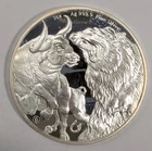 2022 Toeklau Bull and Bear 1 oz .999 Silver Round - A940
