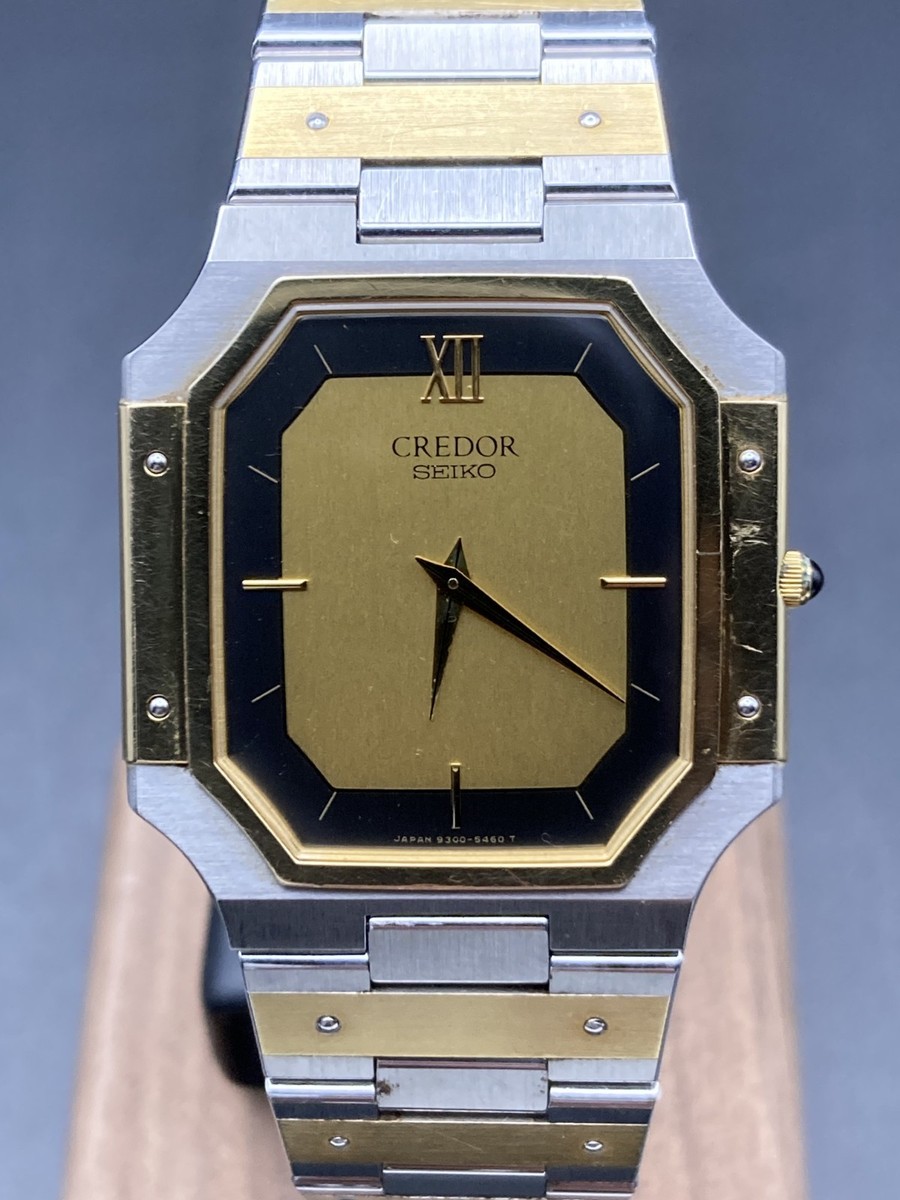 セイコー クレドール 稼働中14K 18K 9300-5320 コンビ 腕時計 Exc+5] SEIKO CREDOR 9300-5320 Mens Vintage Watch 18K 14K Quartz