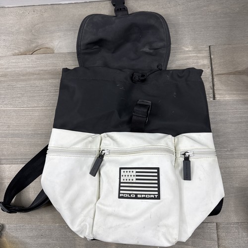 Vintage 90s Polo Sport Ralph Lauren Multi Pocket Drawstring Backpack RARE - Picture 7 of 15