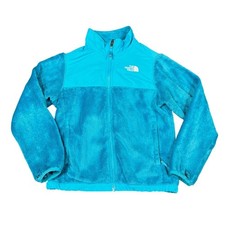 The North Face Girls Large 14/16 Fleece Jacket Turquoise Blue Full Zip