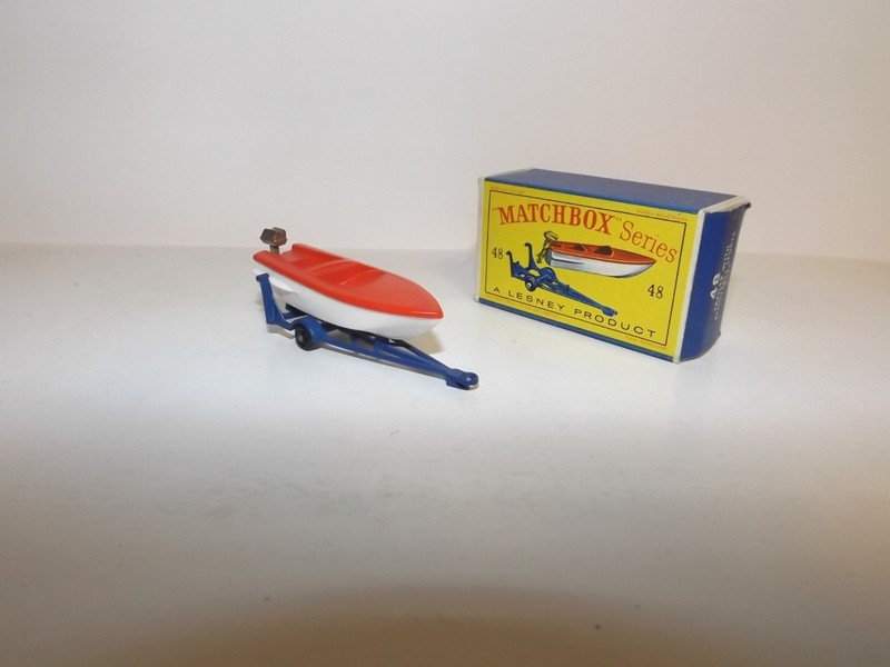 MATCHBOX REG. WHEEL NO. 48-B SPORTS BOAT & TRAILER MIB
