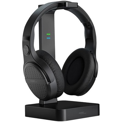 auvisio Digitaler Stereo-Funk-Kopfhörer mit Akku, Bluetooth, DSP, Ladestation
