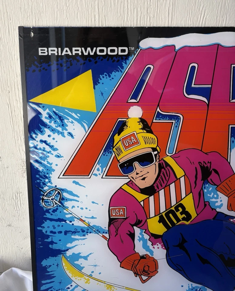 Briarwood Aspen 弹球机背玻璃有机玻璃艺术高山滑雪美国 — 第 2/4 张图片