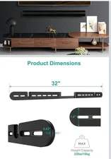 Wali Elegant Sound bar Wall Mount  Mod SON003-B Para SONOS ARC Minimalista.