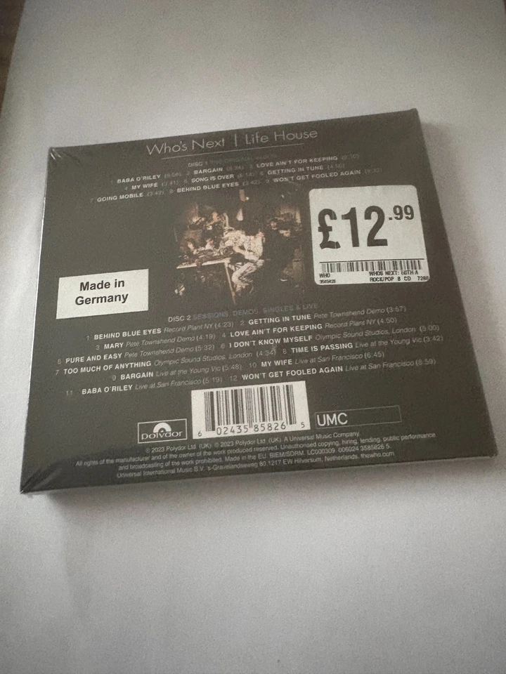 The Who  -  Who's Next  -  Life House - 50th Anniversary  Album  [2023] - Bild 2 von 2