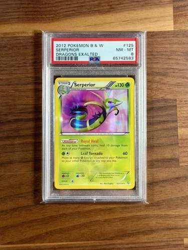 Pokemon Serperior Dragons Exalted Secret Rare Holo #125 PSA 8 Mint
