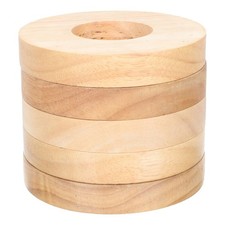 Solid Wood Round Table Lamp Base Holder Night Light Stand Accessory 4.72 Inch
