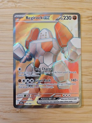 Regirock ex 214/182 DRI Destined Rivals NM Full Art Pokemon Card