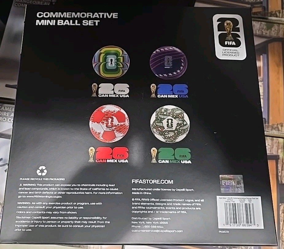 FIFA World Cup 2026 Commemorative Mini Ball Set 4 Pack (CAN MEX