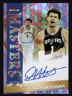 Victor Wembanyama Topps Finest NBA Collect 2026 Masters Refractor Auto App Card