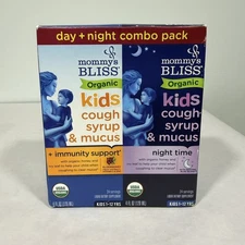 Mommy’s Bliss 1-12 yrs Cough Syrup & Mucus Reducer Day/Night Pack, exp 1/2026