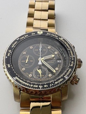 Seiko Flightmaster Men's Black Watch - SNA414P1 for sale online | eBay