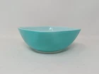 Vintage Turquoise/Light Blue PYREX 410 12 oz Square Bowl EUC
