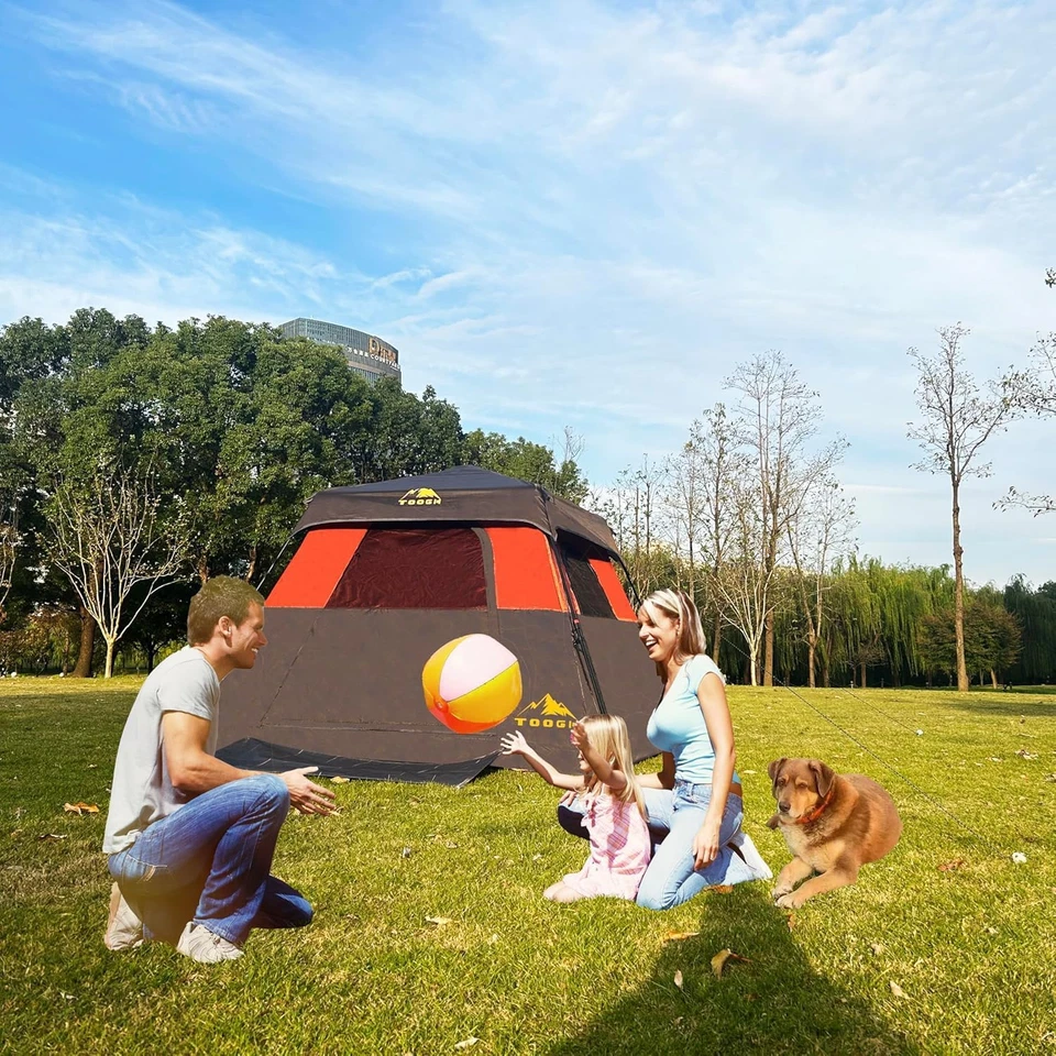 Tienda de campaña para 4 personas Tienda de cabina rápida con tienda de instalación instantánea, clima Foto 4 de 4