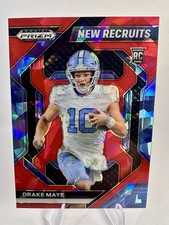 2024 Panini Prizm Draft Picks - New Recruits Drake Maye #NR-DME Red Ice Prizm...