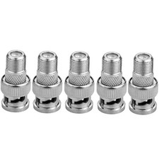 Eightnoo BNC Male Plug to F 2.7 x 1.5cm / 1.1" x 0.6" L Max D , Pack of 5
